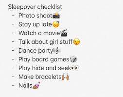 Things To Do At A 16th Birthday Party Sleepover Sleepover Checklist Girl Sleepover Sleepover Checklist Sleepover Activities