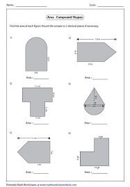 Area Of Composite Figures Worksheet 7th Grade In 2020 Shapes Worksheets Area Worksheets Composite Shapes
