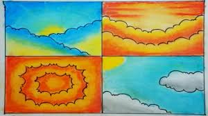 Cara menggambar dan mewarnai gradasi pemandangan langit fajar di pantai dengan ayunan. Cara Menggambar Dan Mewarnai Langit Dengan Gradasi Crayon Youtube
