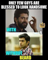 Only Few Guys Are Look Beautiful With Beard And Without Beard Meme Tamil Memes