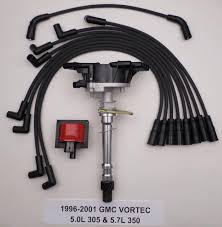 gmc vortec 1996 01 5 7l 350 5 0l 305 distributor coil black spark plug wires swapmeetparts gmc vortec 1996 01 5 7l 350 5 0l 305 distributor coil black spark plug wires