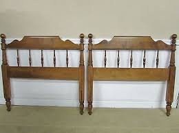 Pair Of Vintage Ethan Allen Nutmeg Maple Twin Size Headboards 10 5609 Furniture Headboard Antique Furniture