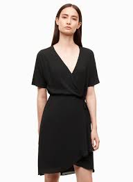 Babaton Wallace Dress Aritzia Wrap Dress Black Wrap Dress Dresses