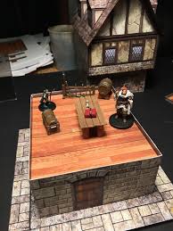 Each card is patterned with a grid representing the floor of a dungeon. Simple Diy Table Build Using Craft Sticks D D Tabletopgaming Wargameterrain Miniature Projects Tabletop Rpg D D