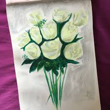 Day 2 Of Flower Studies Yup I M Not Good At This Acrylicpainting Art Rose Painting I M Not Good Floral Painting