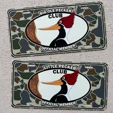 Pecker Club Woodpecker License Plate – Bad Bass Designs