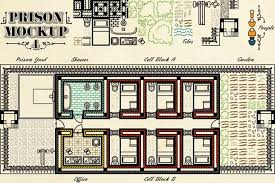 Awesome Prison Architect Mock Up Vintage House Plans Prison Yard Shower