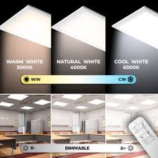 Dimmable CCT slim LED panel with remote control - 60x60cm - 40W