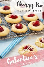 Cherry Pie Thumbprint Cookies Thumbprint Cookies Easy Yummy Cookies Cherry Cookies