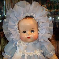 Organdy Baby Doll Dress Bonnet Slip With Cotton Lace And Silk Ribbon Ties