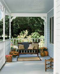 The floor is painted platinum gray by benjamin moore. Why You Should Consider Painting Your Porch Ceiling Martha Stewart
