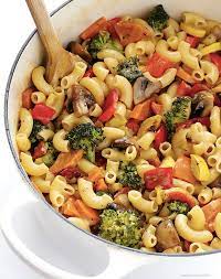 Mediterranean Diet Roasted Vegetable Mac And Cheese Recipe Easy Healthy Pasta Recipes Recipes Healthy Pasta Recipes