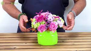 Firstly, remove any wrapping paper around the vase. Care Tips For Floral Arrangements In Floral Foam I Thinkflorist Youtube
