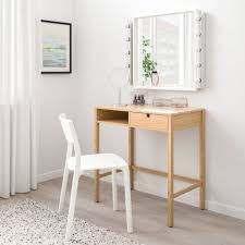 Nordkisa Coiffeuse Bambou Ikea In 2020 Desks For Small Spaces Small Dressing Table Ikea