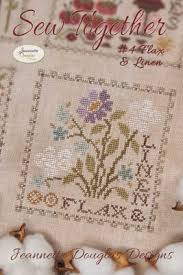 Sew Together 4 Flax Linen Cross Stitch Chart