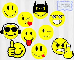 10 Svg Files Emoji Svg Emoji Vector Emoji Clipart 10 Smiley Face Svg Files Svg Files For Silhouette And Cricut Or Any Other Die Clip Art Emoji Svg Cricut