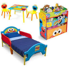 Bedroom Furniture 3 Pcs Set Elmo And Friends Toy Organizer Table Set Bedframe Bedroomset Toddler Bedroom Sets Toddler Bedrooms Sesame Street Bedroom