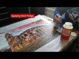 Learn how to glue a puzzle with puzzle glue! Mod Podge Puzzle Preservation Youtube