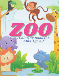 Zoo Coloring Book For Kids Age 3 8 Colouring Book With Elephants Tigers Giraffes And More Cute Animals For Boys And Girls Kids Gift Idea Cat Golden 9798558067712 Amazon Com Books