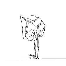 Continuous Line Drawing Woman Doing Exercise In Yoga Pose Vector Line Art Drawings Yoga Drawing Line Drawing