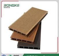 Outdoor Wood Plastic Composite Decking Grooved Surface Hollow WPC Deck  Outside Flooring