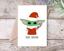 Yoda Christmas Card Etsy