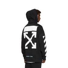 Another Great Peace From Virgil Abloh S Seeing Things Project The Off White Black Arrows Hoodie Is Both Chic And Casual Hoodies Black Arrows White And Black