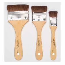 Camel hair brush can be made of ox, goat, squirrel, pony, or any variety of other natural animal hairs. Flat Brush Set Camel Hair 3 Pack Art Supplies Materials And Equipment