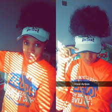 Find the right size to match. Visors Are Coming Back In Style Looks Cute With Puffs Natural Hair Puff Hair Puff Natural Hair Styles