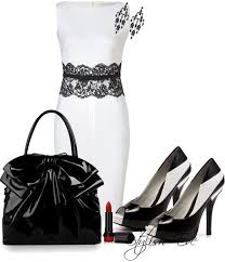 Black And White Attire For Ladies Untitled 480 By Stylisheve Liked On Polyvore Fashion Black White Dress Outfit Stylish Eve