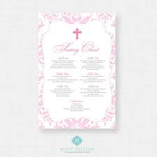 Baptism Seating Chart Christening Seating Chart Table