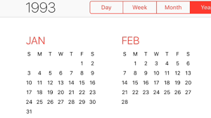 This printable yearly calendar displays the months for the year 1993 with holidays marked in red. 1993 Calendar Youtube