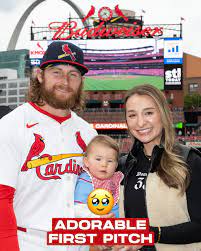 St. Louis Cardinals | On his bobblehead night, Brendan Donovan caught the  first pitch from his daughter Viviane 🥹 | Instagram