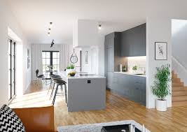 kitchen design grey floor
