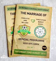 Football Themed Wedding Stationery Wed Fest Football Wedding Theme Wedding Stationery Soccer Wedding