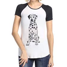 Amazon Com Funnf Dalmatian Dog Raglan Short Sleeve Shirt