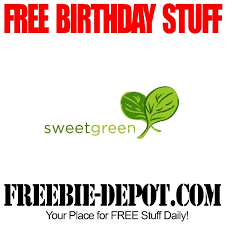 Birthday Freebie Sweetgreen Free Birthday Stuff Birthday Freebies Free Birthday Food