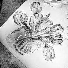 Dalam bahasa inggris namanya sketch meruapakan. 39 Gambar Sketsa Bunga Indah Sakura Mawar Melati Matahari Anggrek Teratai