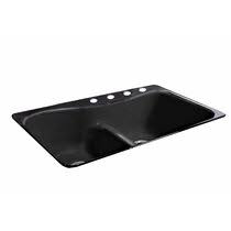 Elkay crosstown stainless steel 33 in. Black Cast Iron Kitchen Sinks You Ll Love In 2021 Wayfair