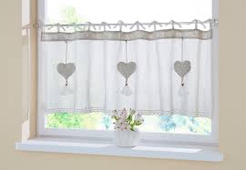 Fenstervorhang Herzhanger Im Frank Flechtwaren Und Deko Online Shop Scheibengardine Vorhange Gardinen