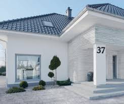 Hausnummer Aluminiumguss In 3d Design Graphit Alle Zahlen Graphit 200 Mm House Outside Design Architectural Design House Plans Facade House