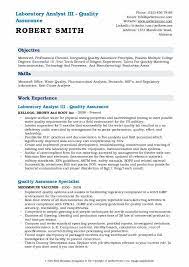 What does a quality control analyst do? Assurance Analyst Cv July 2021