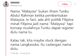 Persekutuan tanah melayu adalah nama negara malaysia sebelum nama malaysia digunakan secara rasmi. Kalau Bukan Nama Malaysia Langkasuka Mungkin Nama Negara Kita Sekarang Lelaki Dedah Teori Asal Usul Nama Malaysia Lobak Merah