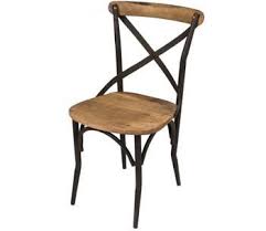 Lot 2 Chaises Style Industriel Bois Et Fer Dallas Chaise Style Industriel Chaise Bar Chaises Bois