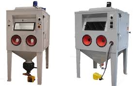 A sandblasting machine is a kind of rust removal equipment that enables various kinds of abrasive materials to be sprayed to the metal surface by air pressure. Tip 9 Blast Cabinets