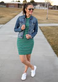 Spring Dress With Denim Elise Procter Cute Everyday Outfits Womens Fashion Spring Dresses Denim Fashion Trends