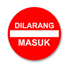 Papan tanda jalan 'dilarang masuk' dipasang untuk menutupi organ intimnya. Jual Papan Tanda Dilarang Masuk Wall Sign Indoor Kota Bandung Inpi Tokopedia