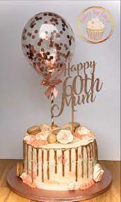 Better yet, you won't have to recycle 50th birthday party ideas or 40th birthday party ideas. Rose Gold 60th Birthday Drip Cake 60th Birthday Cake For Mom 60th Birthday Cakes Birthday Drip Cake