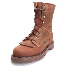 Carolina Mens Waterproof Round Toe Work Boots Cigar