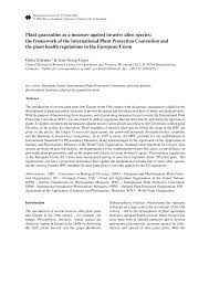 Since that time conditions of health in new orleans have been revolutionized (in 1907 state control of maritime quarantine on the mississippi was supplanted by that of the national government), and smaller cities and towns have been stimulated to. Pdf Plant Quarantine As A Measure Against Invasive Alien Species The Framework Of The International Plant Protection Convention And The Plant Health Regulations In The European Union